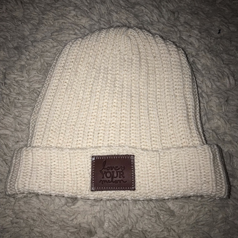 White Love Your Melon Beanie